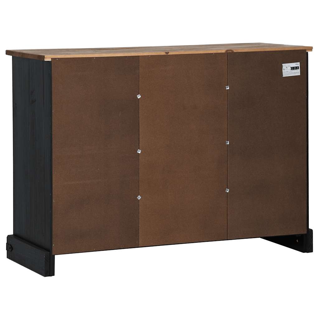 Buffet HALDEN 2 portes coulissantes noir 112x40x80 cm - XIOS