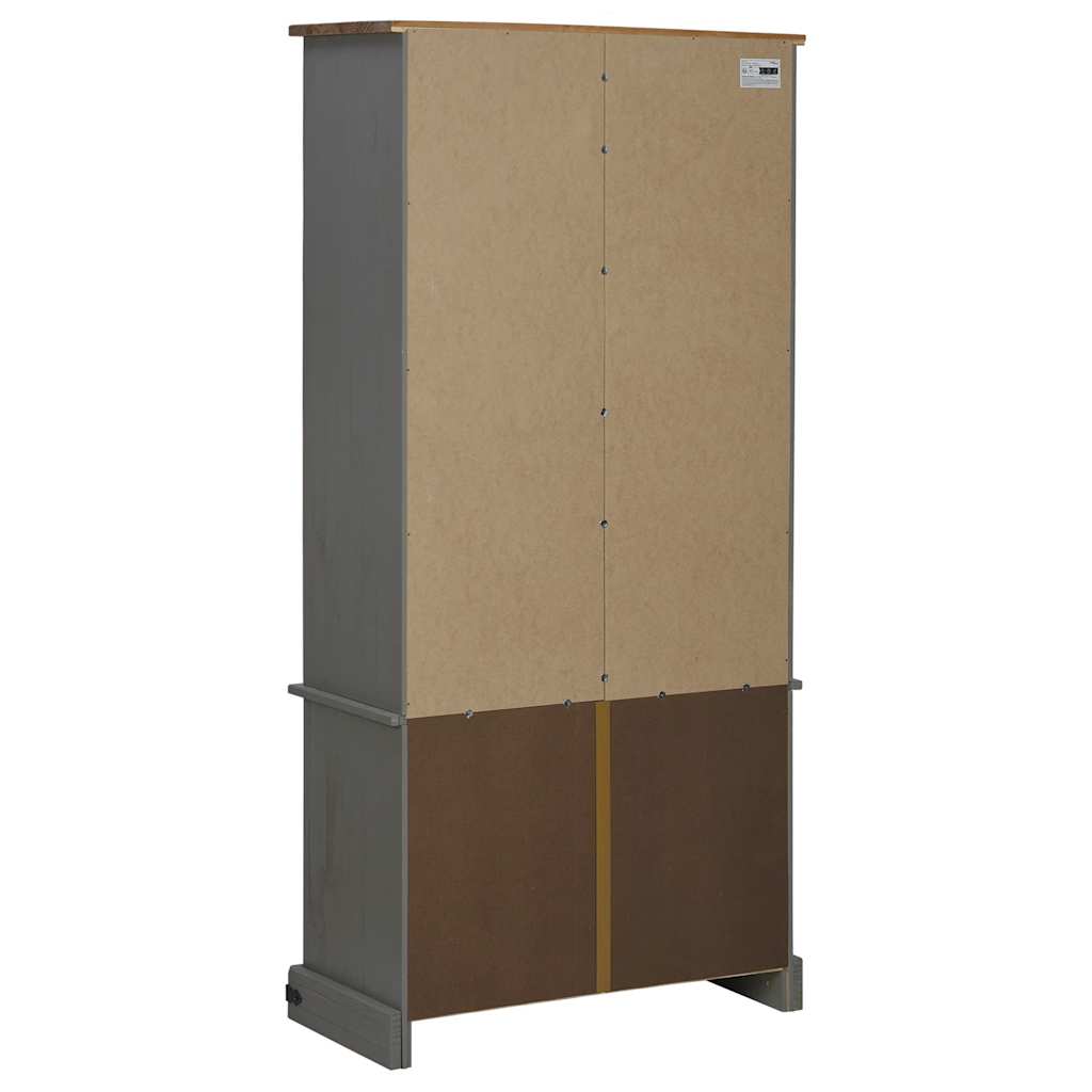 Armoire à vin HALDEN casiers à vin porte coulissante gris pin - XIOS