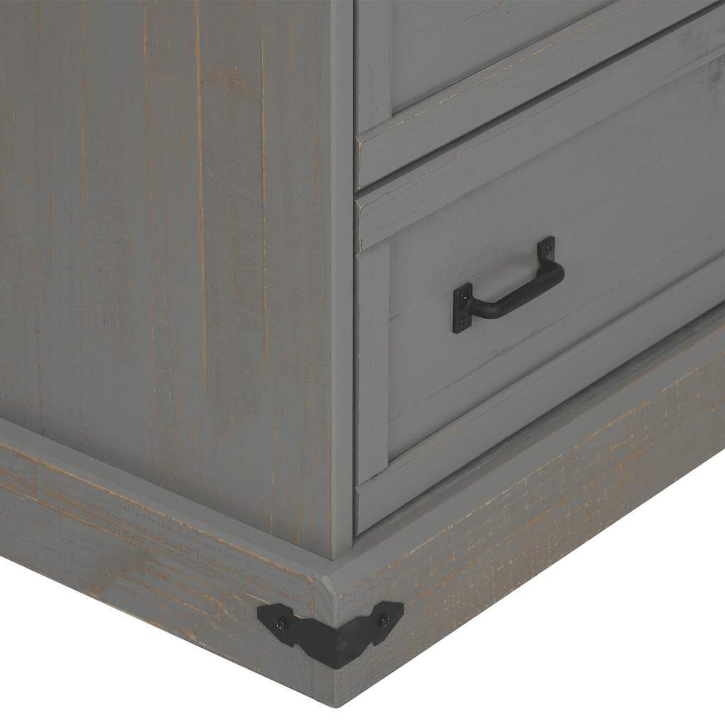 Armoire à vin HALDEN casiers à vin porte coulissante gris pin - XIOS