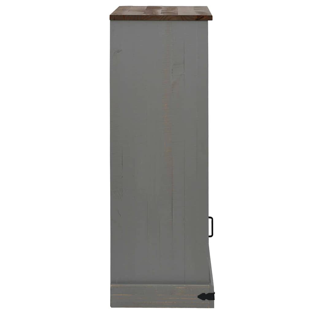 Armoire à vin HALDEN casiers à vin porte coulissante gris pin - XIOS