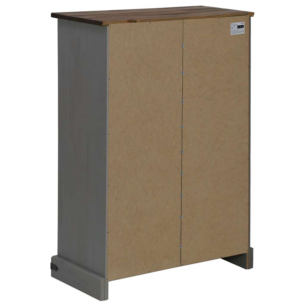 Armoire à vin HALDEN casiers à vin porte coulissante gris pin - XIOS