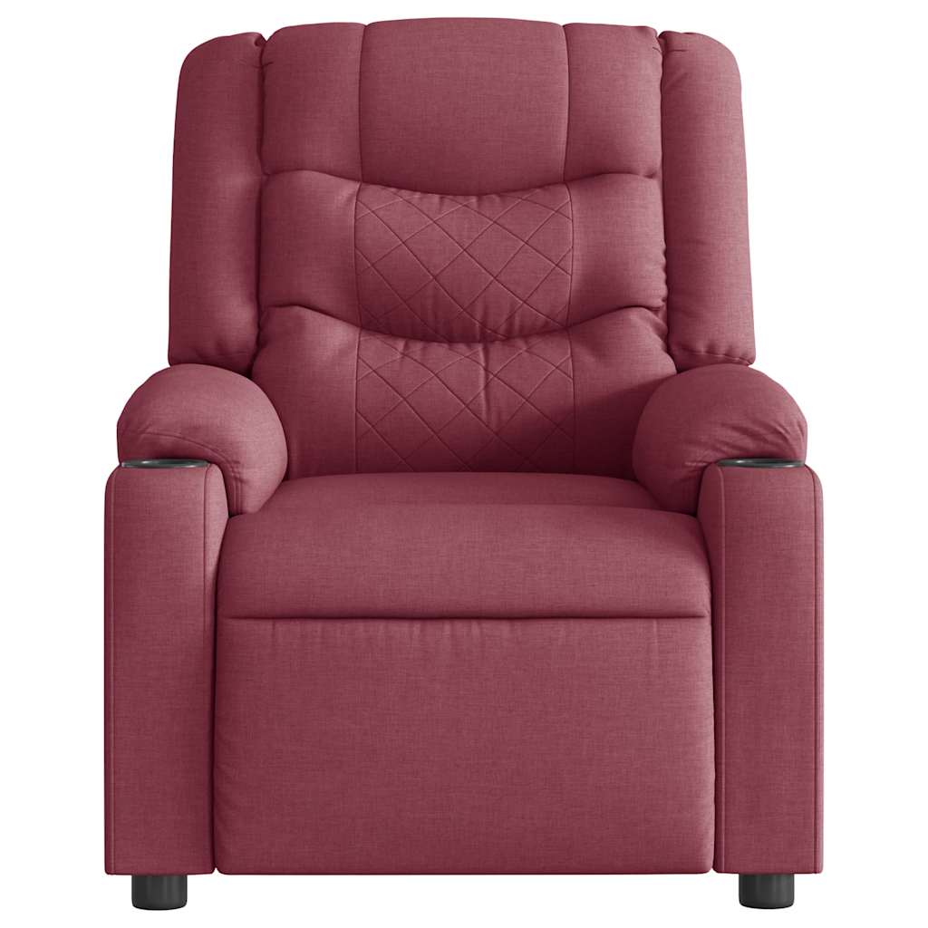 Fauteuil inclinable électrique Rouge bordeaux Tissu - XIOS