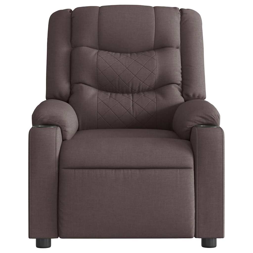 Fauteuil inclinable électrique Marron foncé Tissu - XIOS