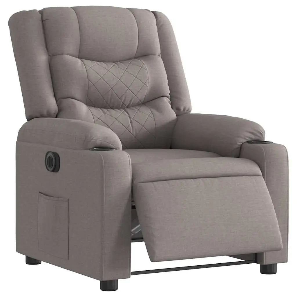 Fauteuil inclinable électrique Taupe Tissu - XIOS