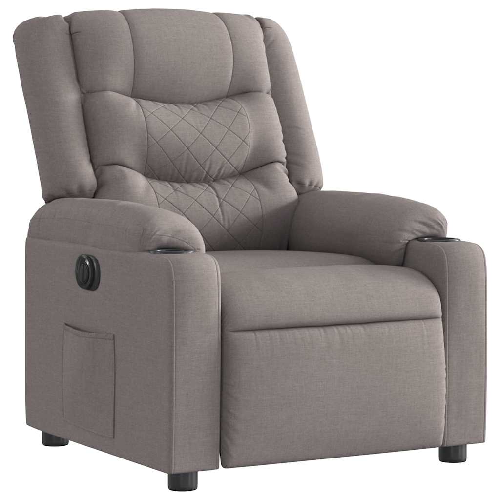 Fauteuil inclinable électrique Taupe Tissu - XIOS