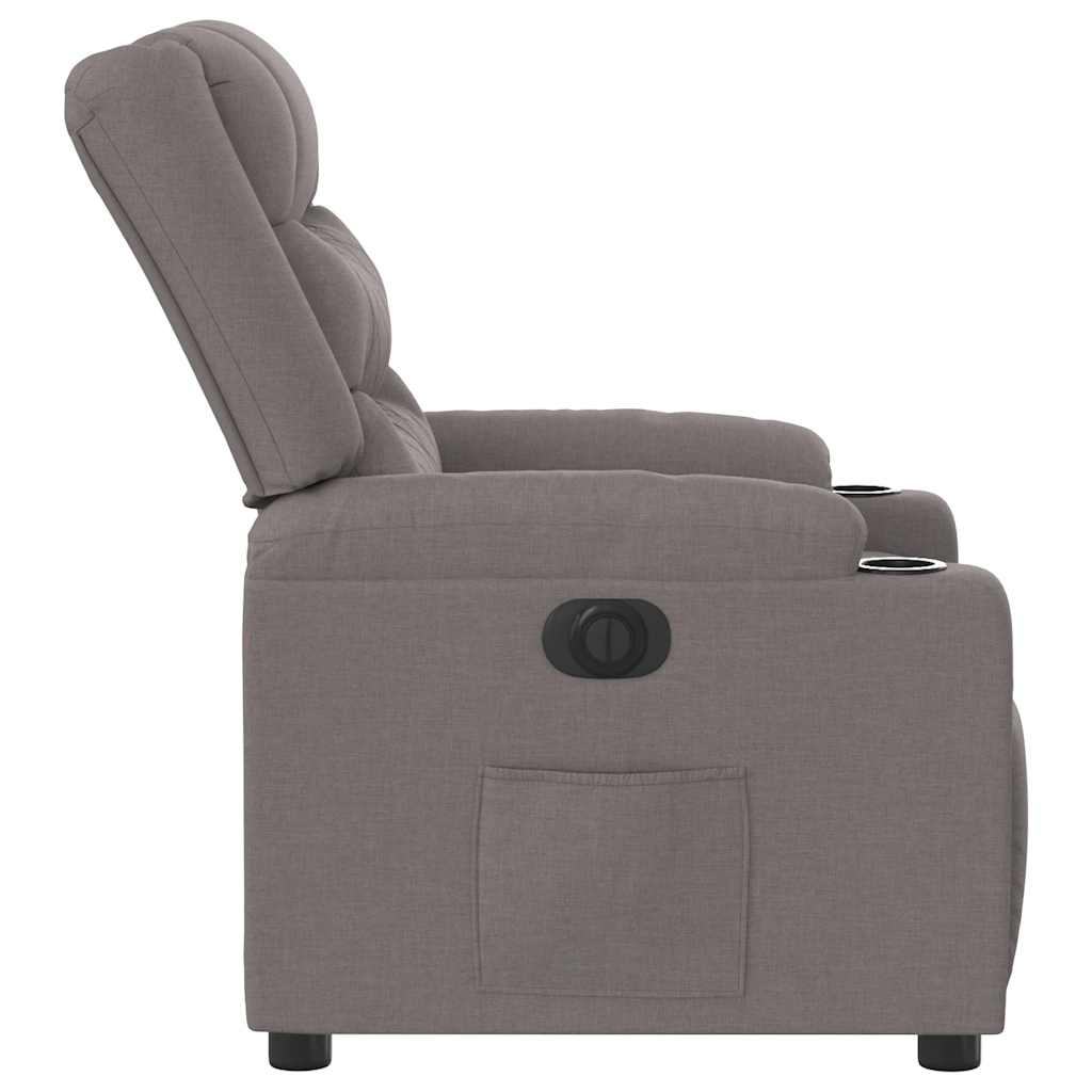 Fauteuil inclinable électrique Taupe Tissu - XIOS