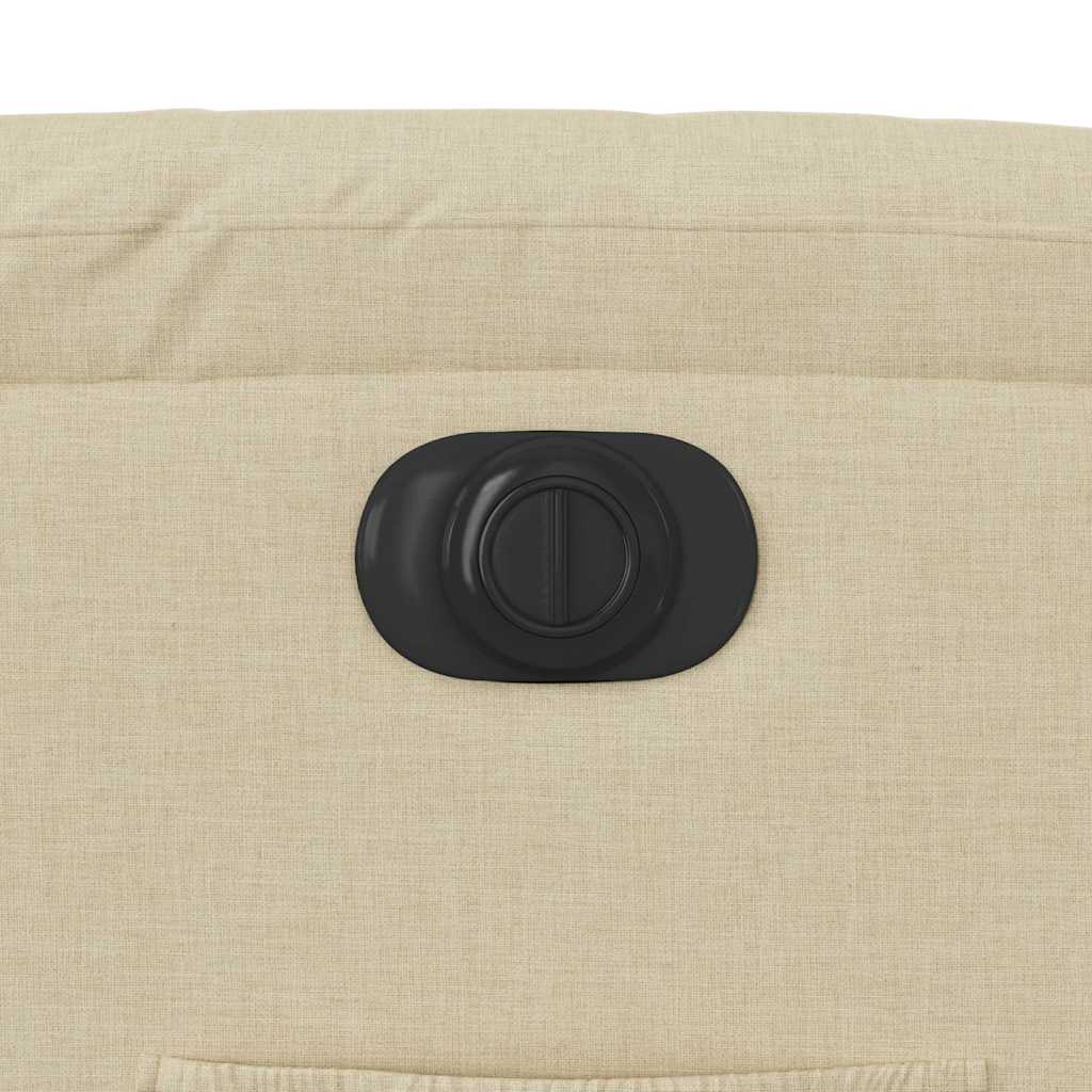 Fauteuil inclinable électrique Crème Tissu