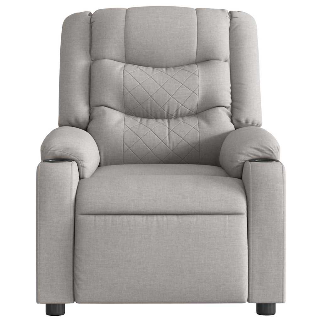 Fauteuil inclinable électrique gris nuage tissu - XIOS
