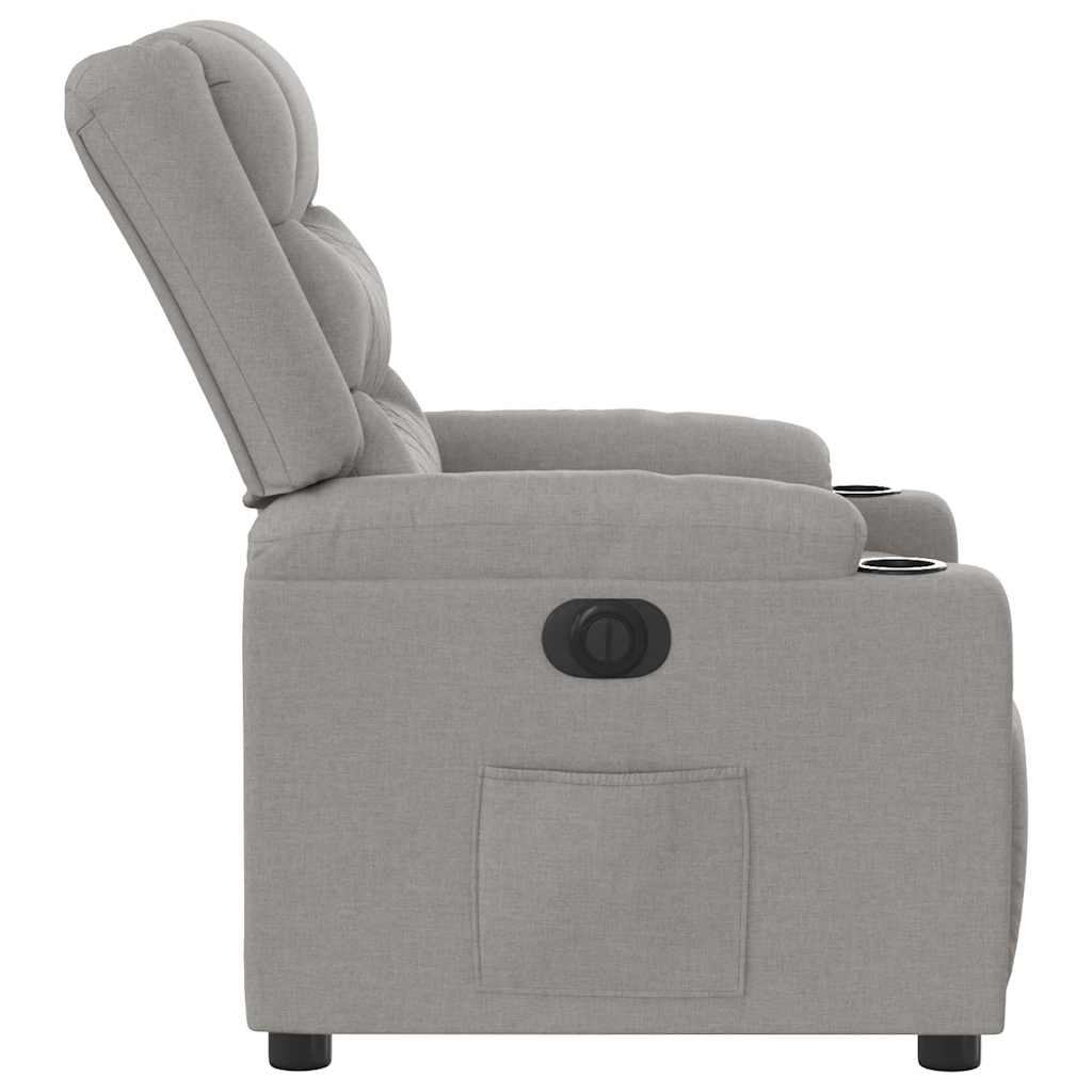 Fauteuil inclinable électrique gris nuage tissu - XIOS