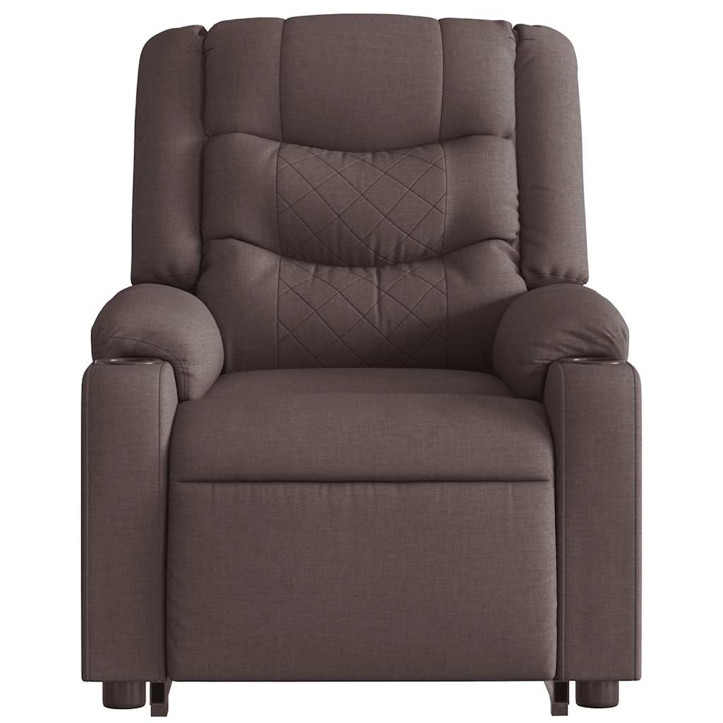Fauteuil inclinable marron foncé tissu - XIOS