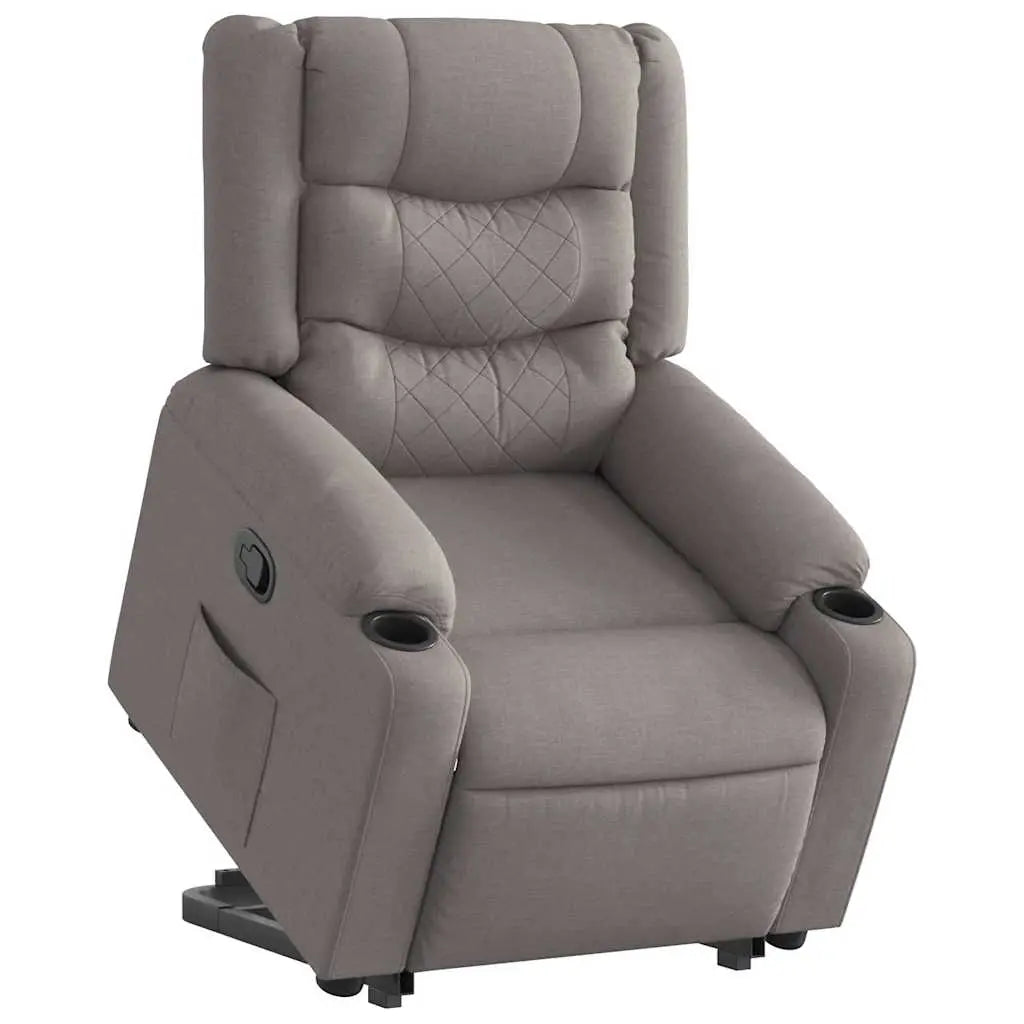 Fauteuil inclinable taupe tissu - XIOS