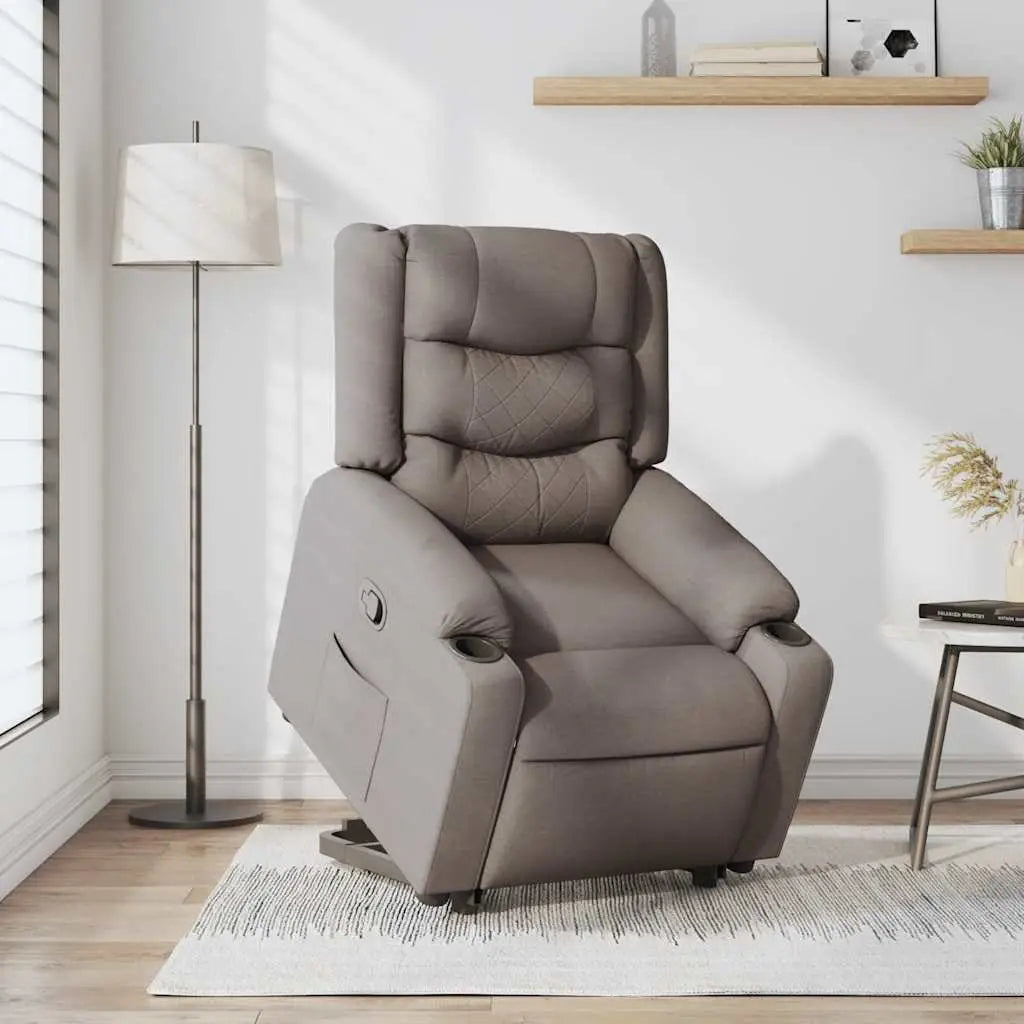 Fauteuil inclinable taupe tissu - XIOS