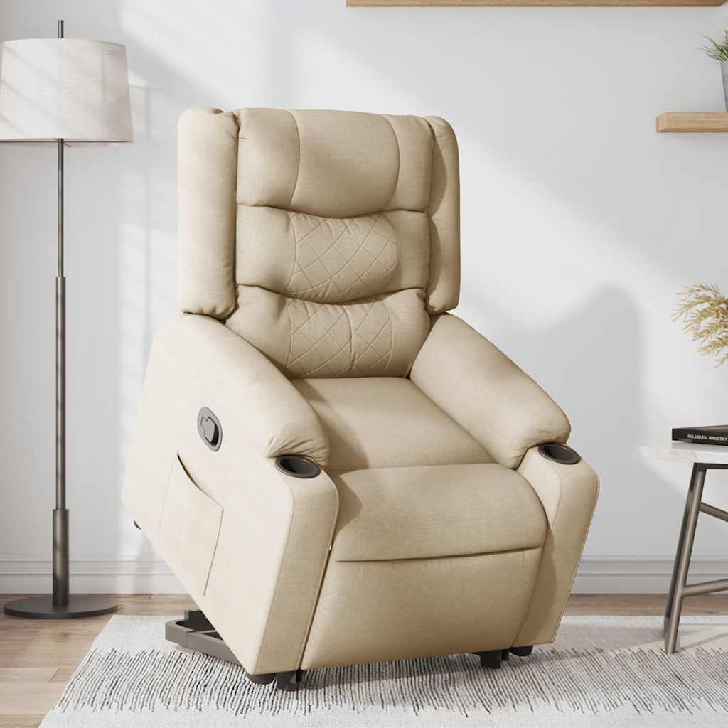 Fauteuil inclinable Crème Tissu - XIOS
