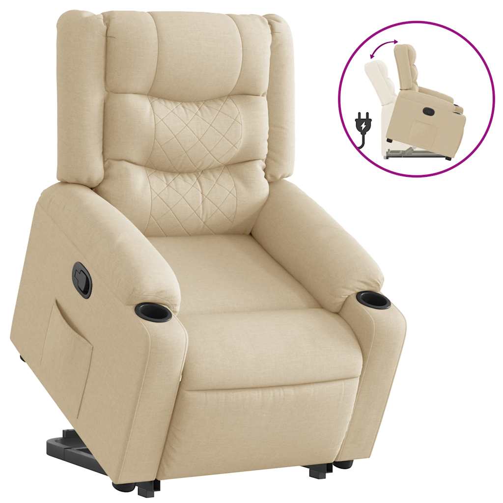 Fauteuil inclinable Crème Tissu - XIOS