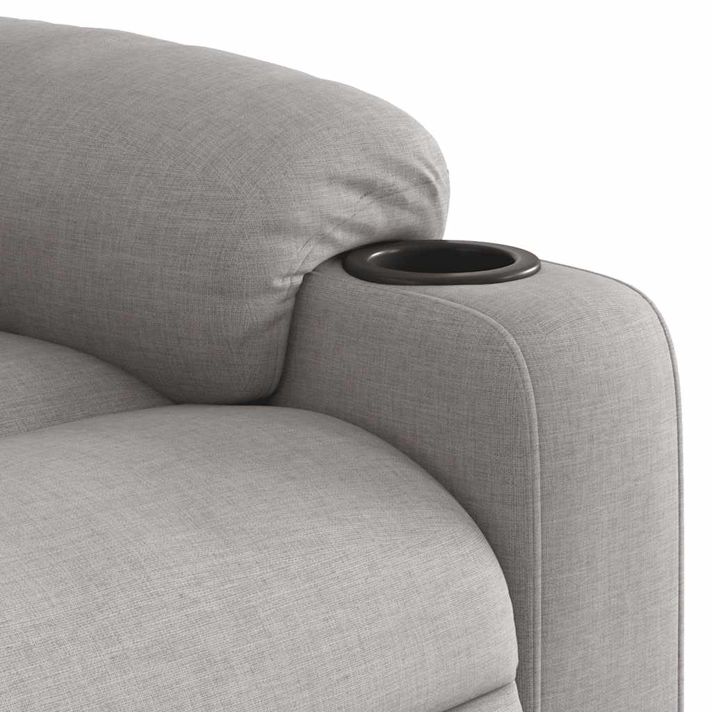 Fauteuil de massage inclinable gris nuage tissu - XIOS