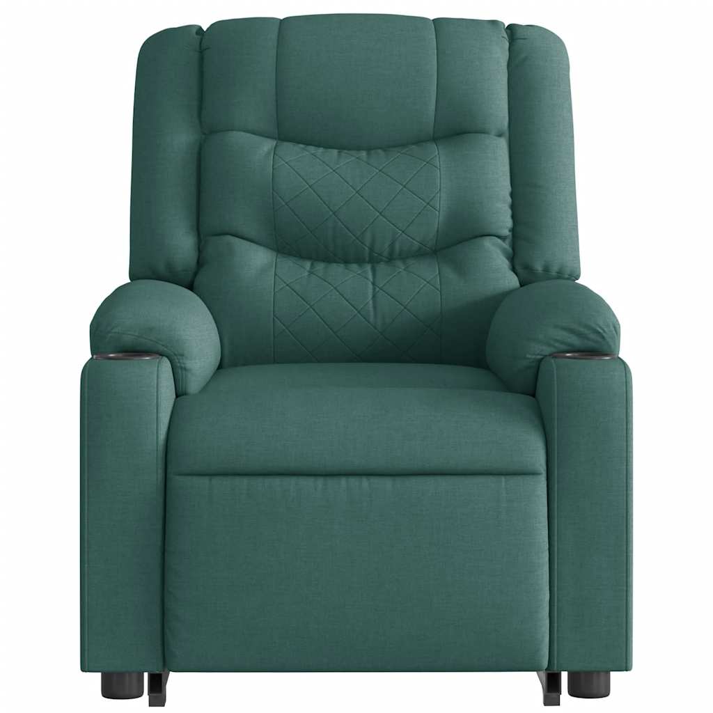 Fauteuil inclinable électrique vert foncé tissu