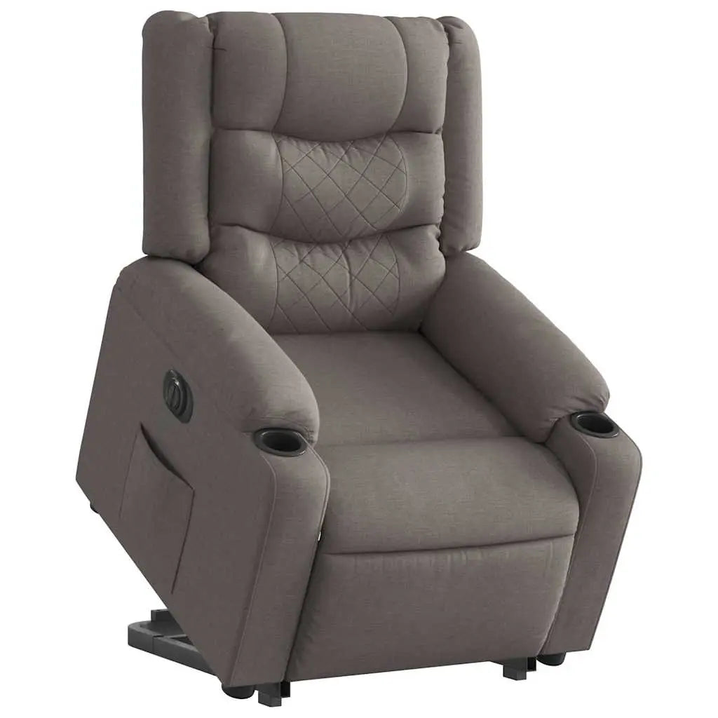 Fauteuil inclinable électrique taupe tissu - XIOS
