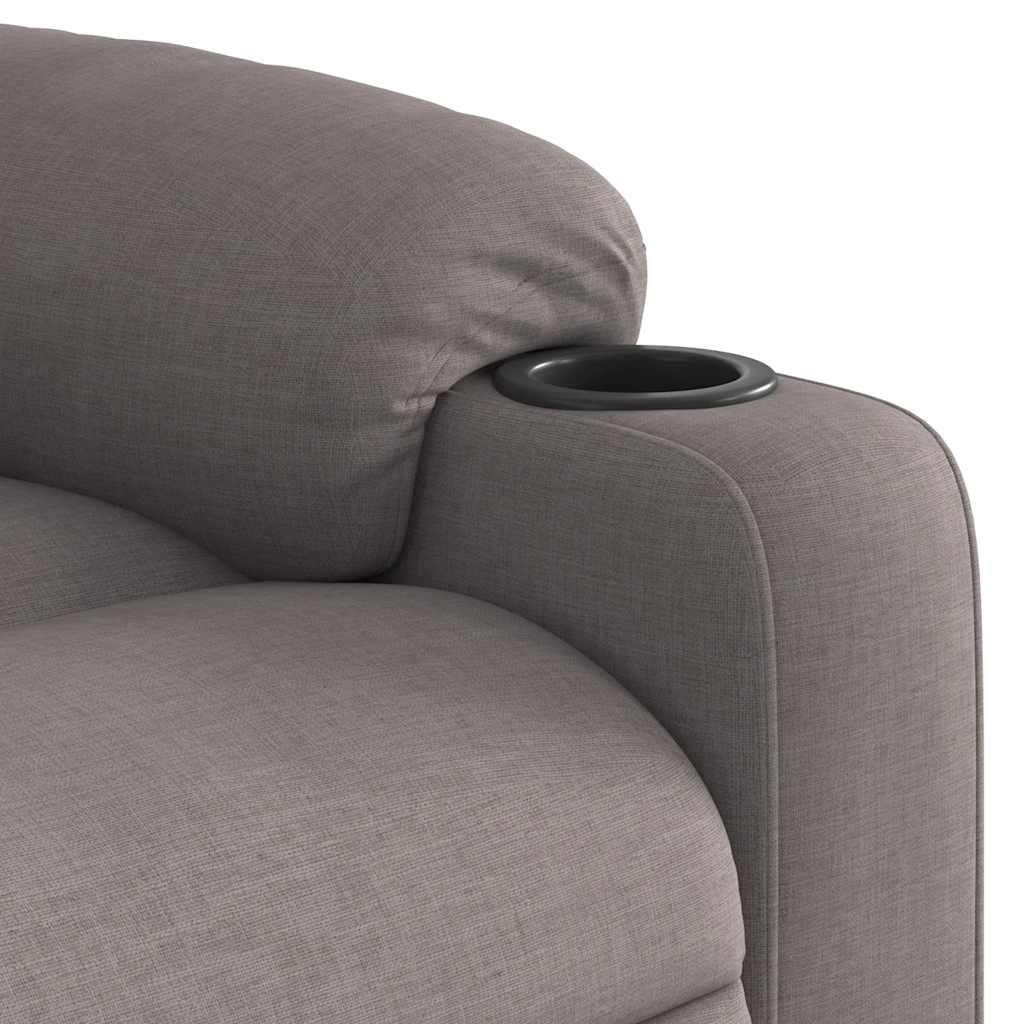 Fauteuil inclinable électrique taupe tissu