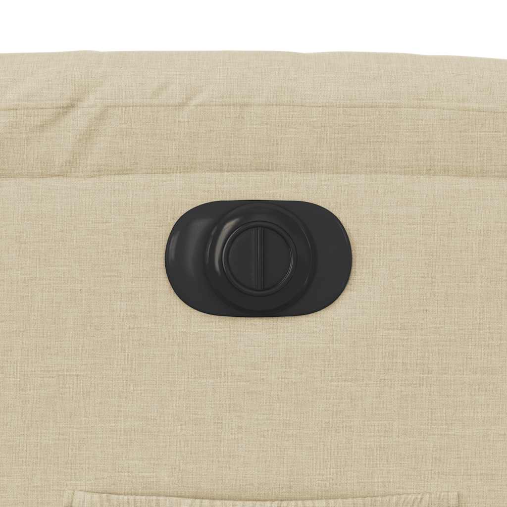 Fauteuil inclinable électrique crème tissu
