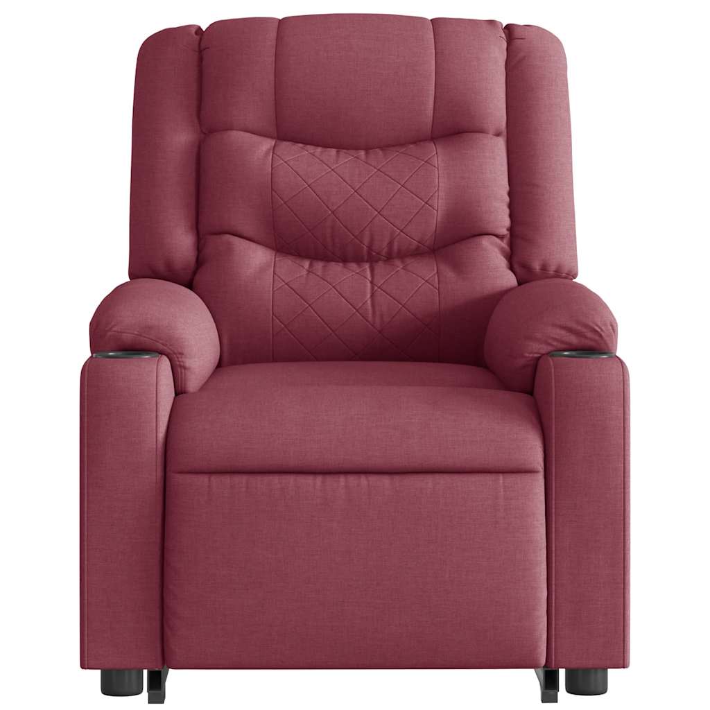 Fauteuil inclinable de massage électrique Rouge bordeaux Tissu
