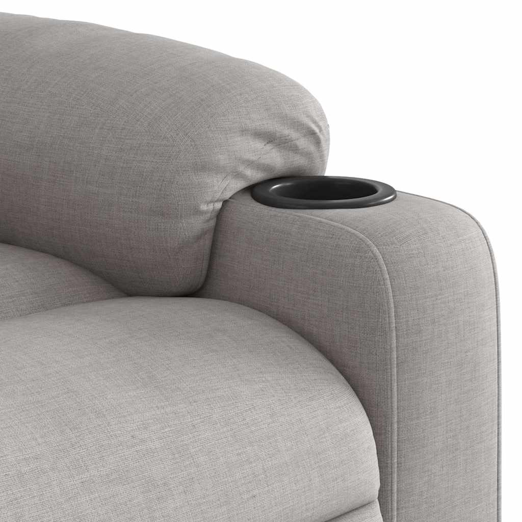 Fauteuil inclinable de massage électrique gris nuage tissu