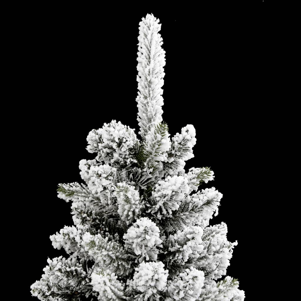 Sapin de Noël artificiel mince avec neige floquée 180 cm PVC/PE - XIOS