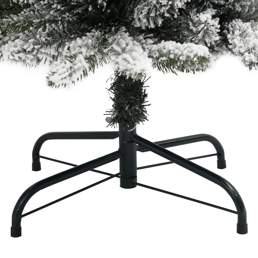 Sapin de Noël artificiel mince avec neige floquée 210 cm PVC/PE - XIOS