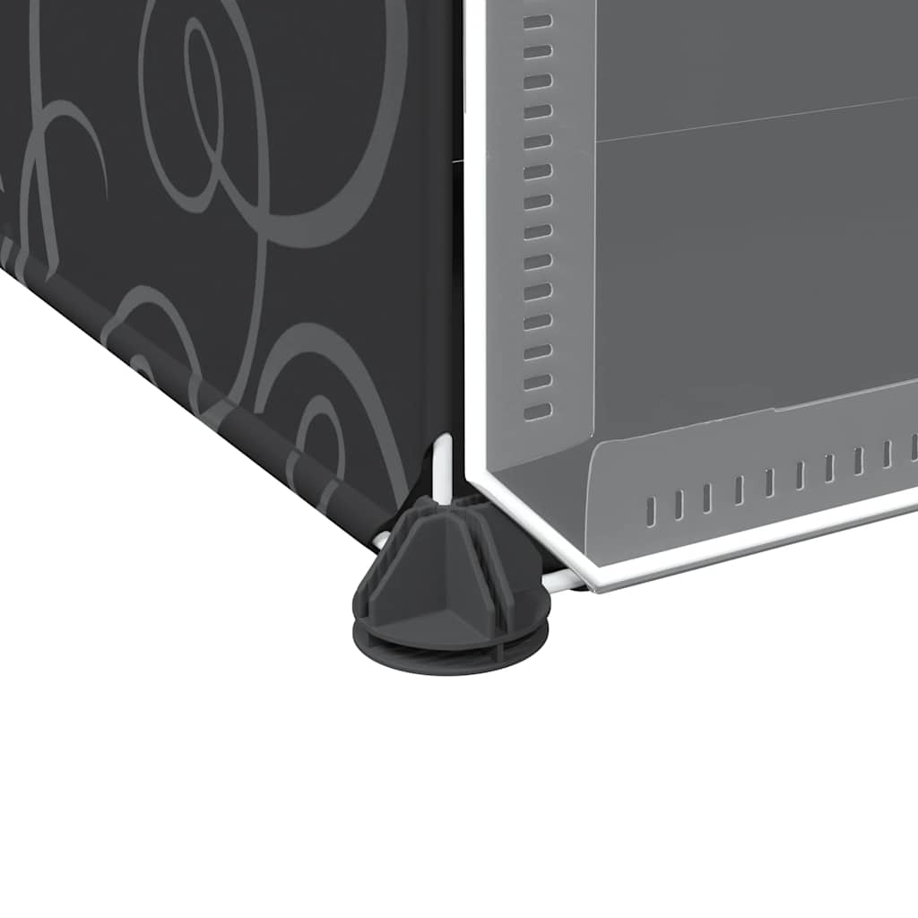Cubes de rangement 6 pcs avec portes noir PP - XIOS