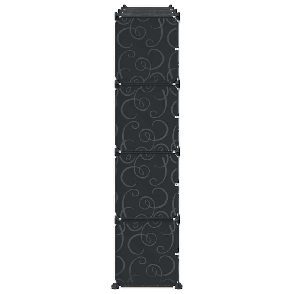 Cubes de rangement 12 pcs avec portes noir PP - XIOS