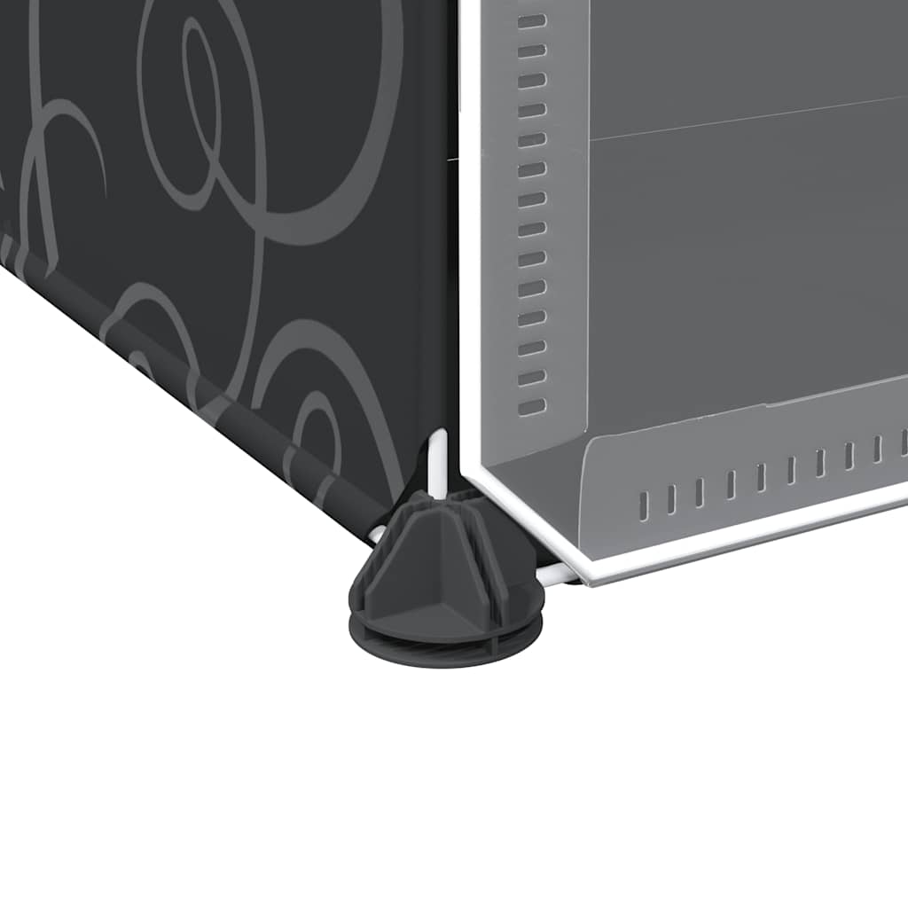 Cubes de rangement 12 pcs avec portes noir PP - XIOS