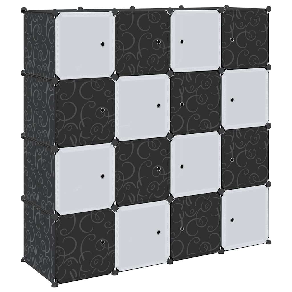 Cubes de rangement 16 pcs avec tiges de suspension PP - XIOS