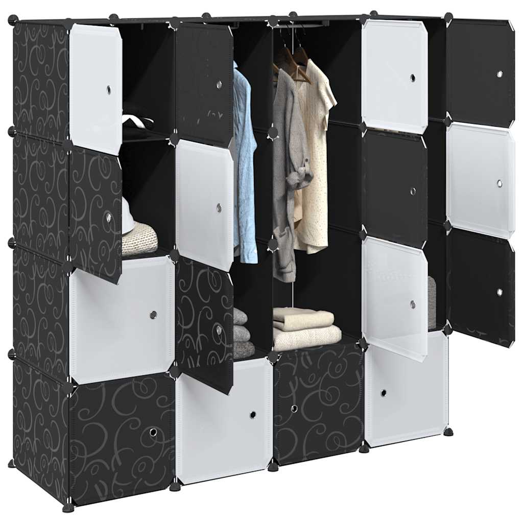 Cubes de rangement 16 pcs avec tiges de suspension PP - XIOS