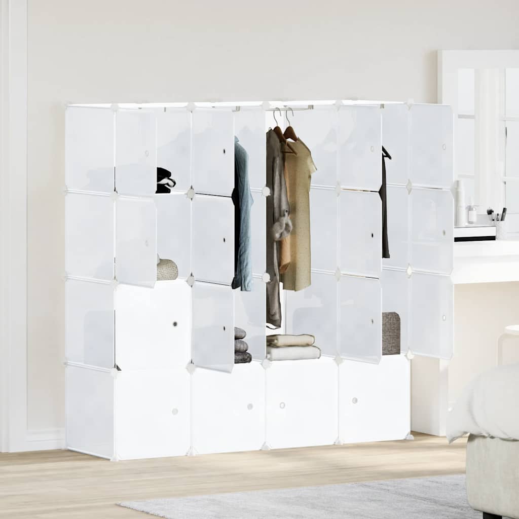 Cubes de rangement 16 pcs avec tiges de suspension PP - XIOS