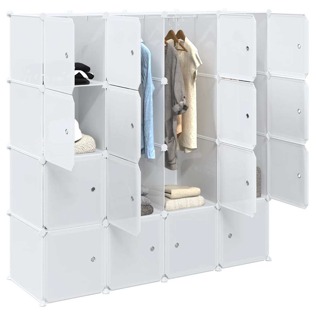 Cubes de rangement 16 pcs avec tiges de suspension PP - XIOS