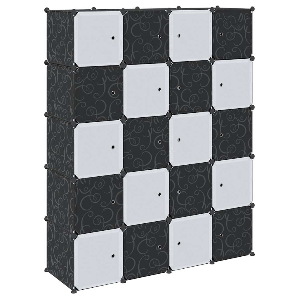 Cubes de rangement 20 pcs avec tiges de suspension PP - XIOS