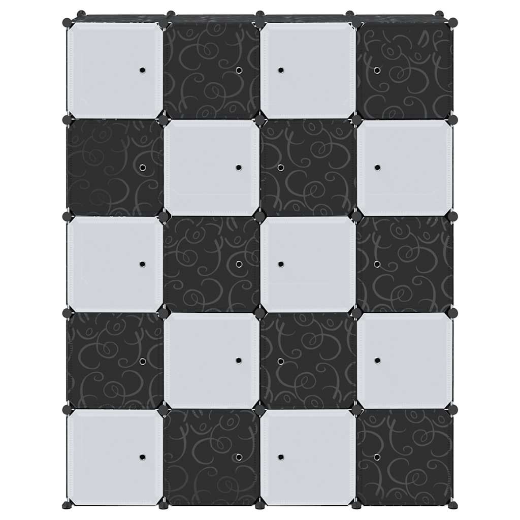 Cubes de rangement 20 pcs avec tiges de suspension PP - XIOS