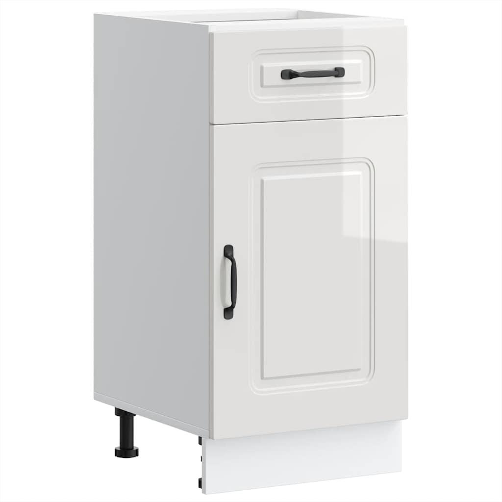 Armoire de cuisine Kalmar blanc brillant bois ingénierie Meubles de cuisine vidaXL