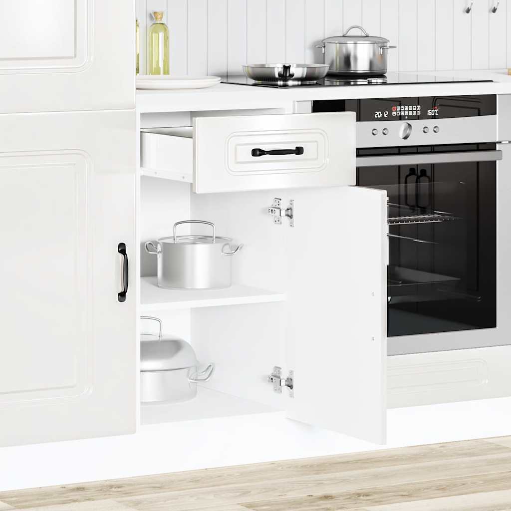 Armoire de cuisine Kalmar blanc brillant bois ingénierie Meubles de cuisine vidaXL