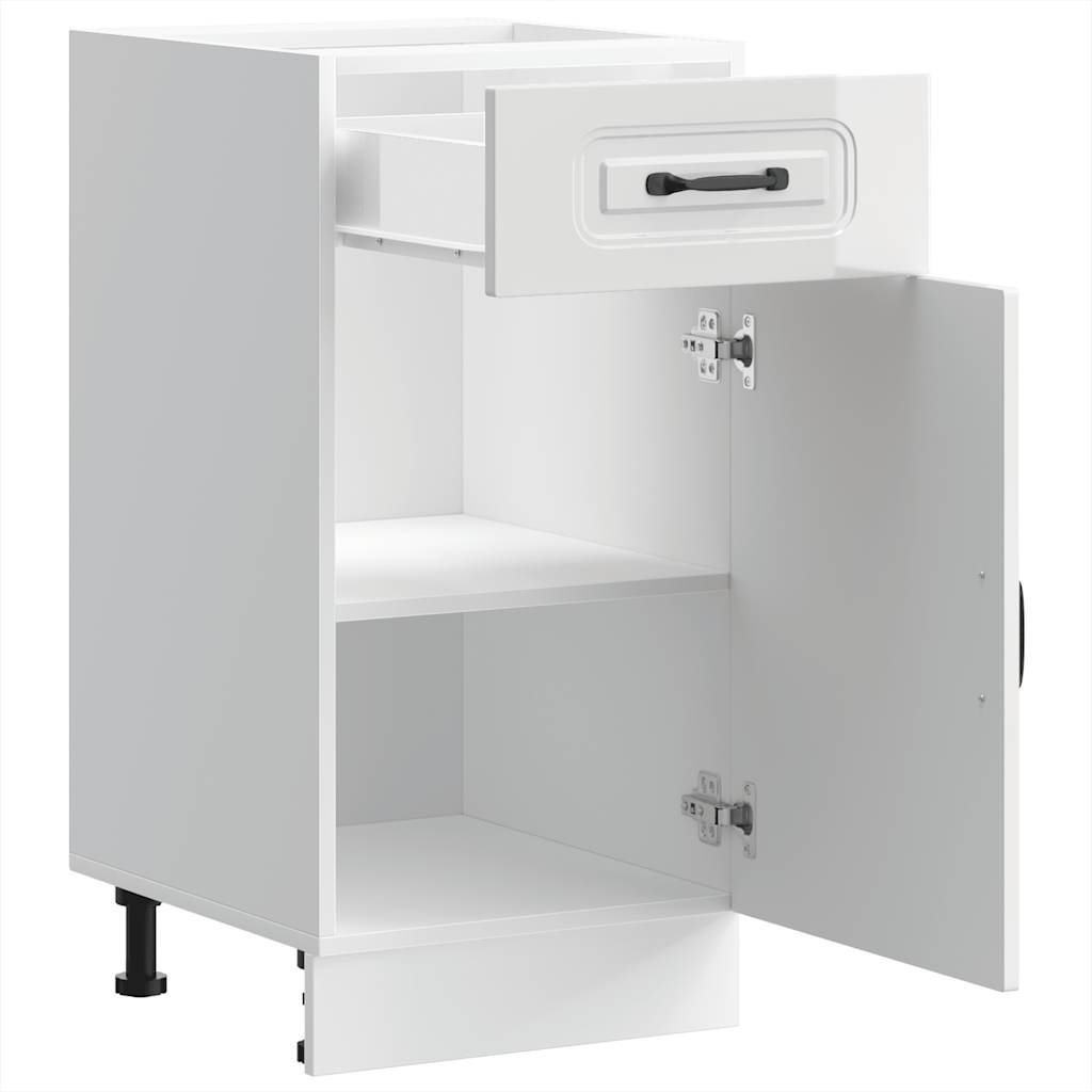 Armoire de cuisine Kalmar blanc brillant bois ingénierie Meubles de cuisine vidaXL