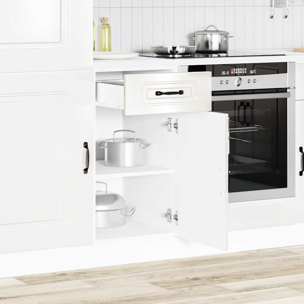 Armoire de cuisine Kalmar blanc brillant bois ingénierie Meubles de cuisine vidaXL