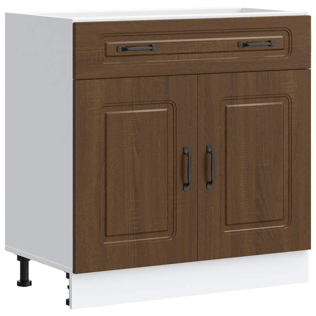 Armoire de cuisine Kalmar chêne marron bois d'ingénierie - XIOS