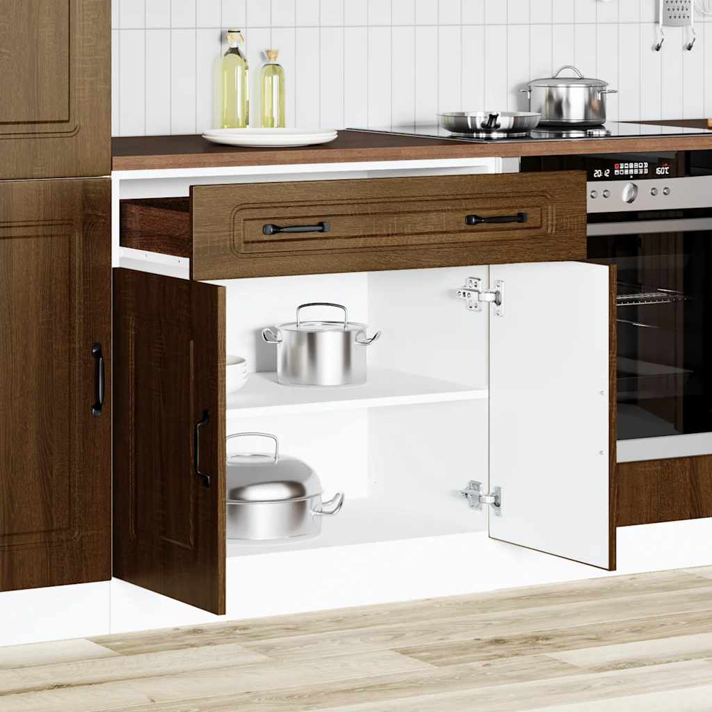 Armoire de cuisine Kalmar chêne marron bois d'ingénierie - XIOS