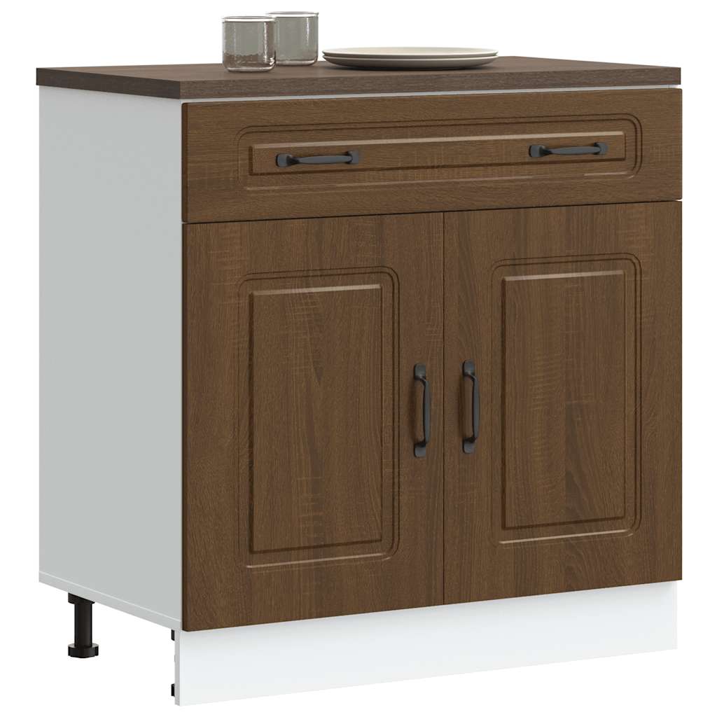 Armoire de cuisine Kalmar chêne marron bois d'ingénierie - XIOS
