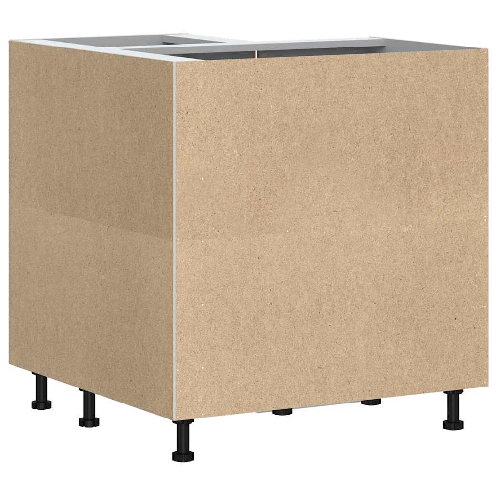 Armoire d'angle de cuisine Kalmar chêne marron bois ingénierie - XIOS