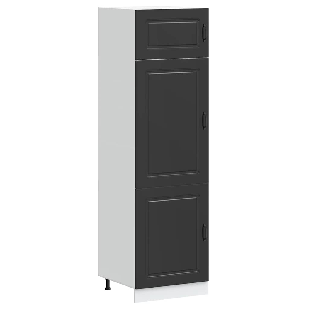 Armoire de cuisine Kalmar noir bois d'ingénierie - XIOS
