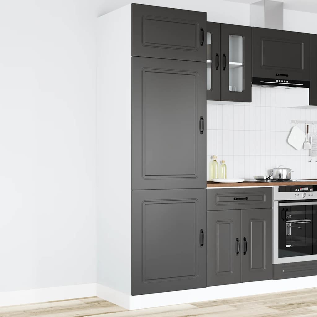 Armoire de cuisine Kalmar noir bois d'ingénierie - XIOS