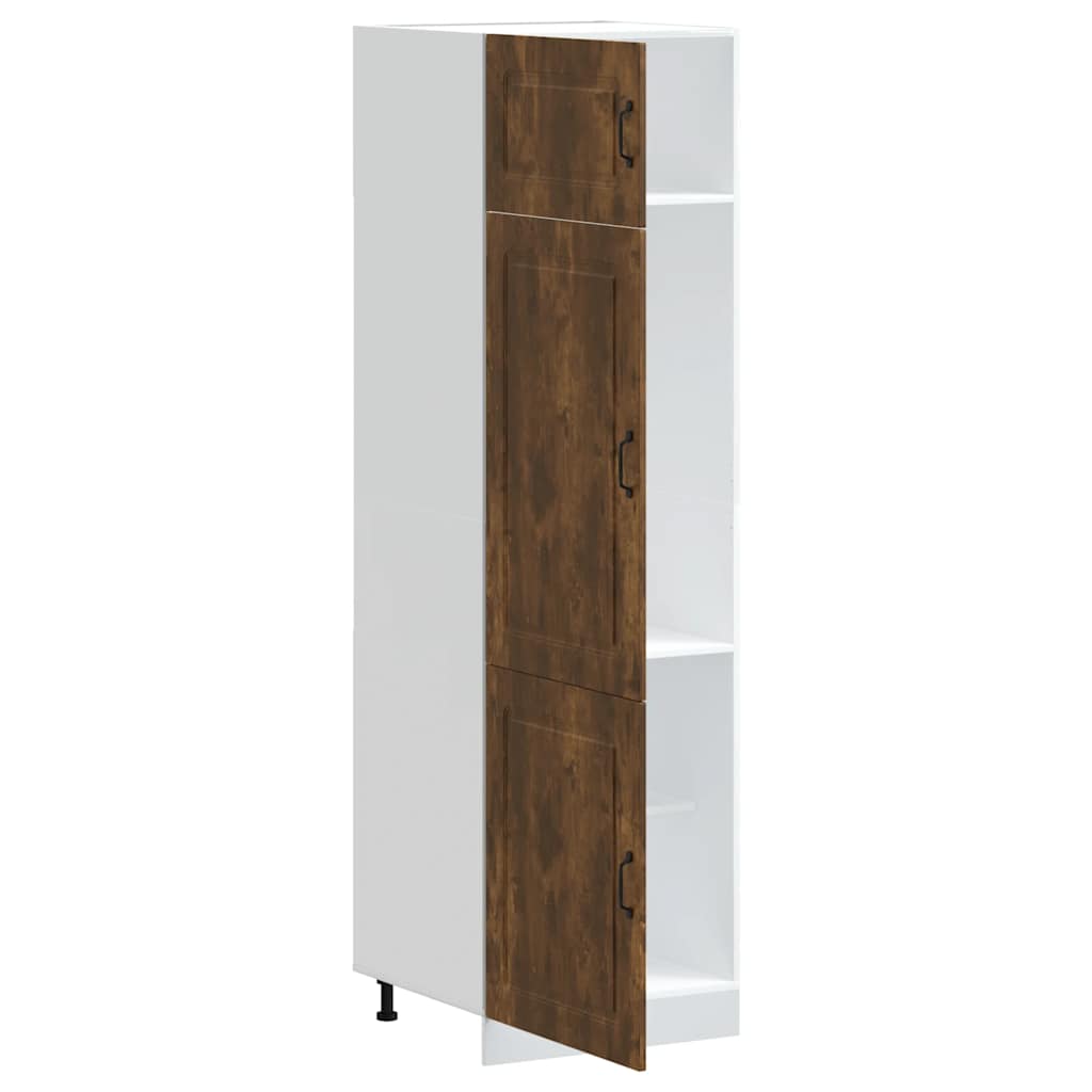 Armoire de cuisine Kalmar chêne fumé bois d'ingénierie - XIOS