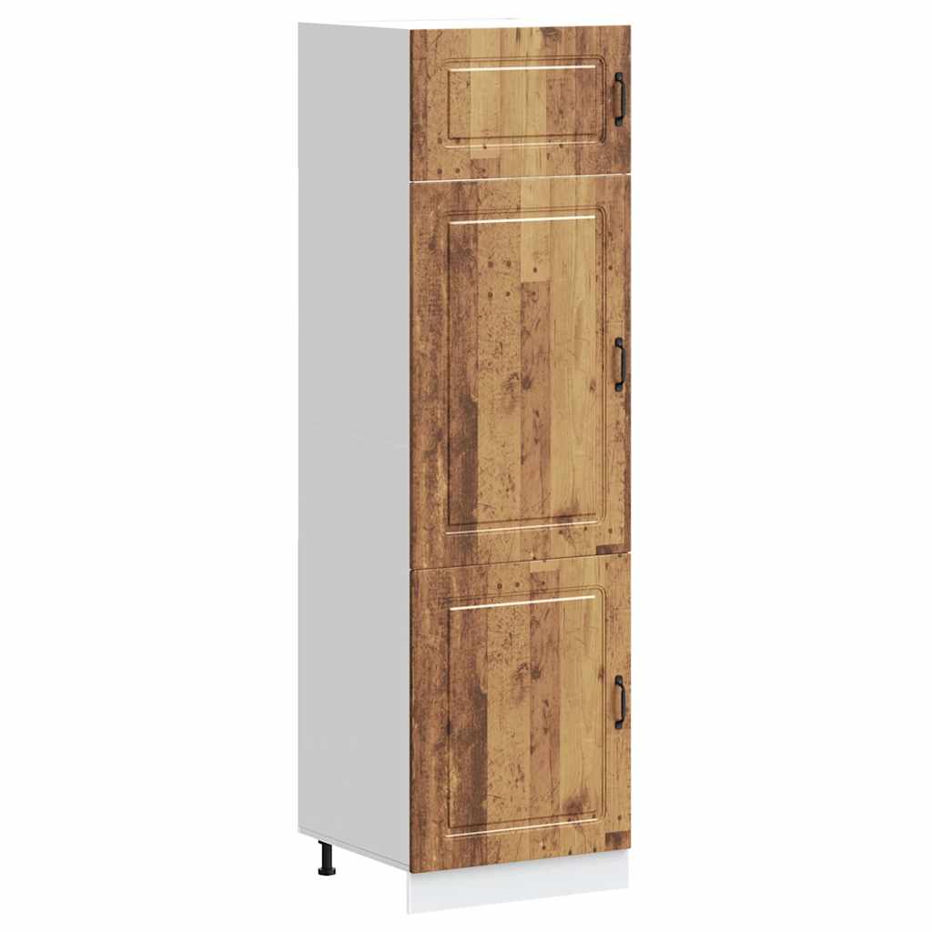 Armoire de cuisine Kalmar vieux bois bois d'ingénierie - XIOS