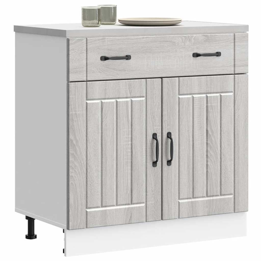 Armoire de cuisine Lucca sonoma gris bois ingénierie - XIOS