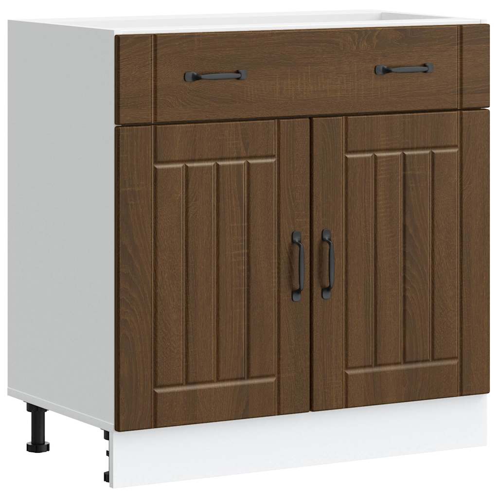Armoire de cuisine Lucca chêne marron bois ingénierie - XIOS